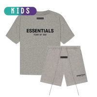 Kids Fear of God Essentials Dark Oatmeal Summer Set
